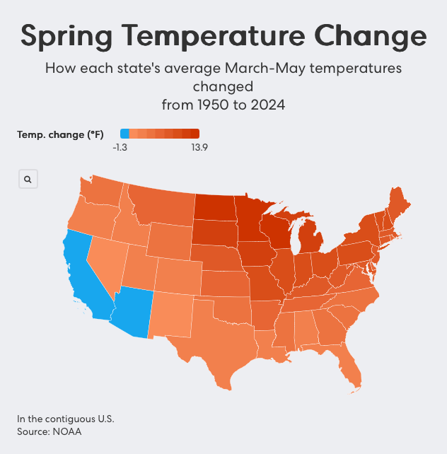 Spring Is Arriving Earlier, Hotter, and Wetter Across the Carolinas and U.S., New Data Shows