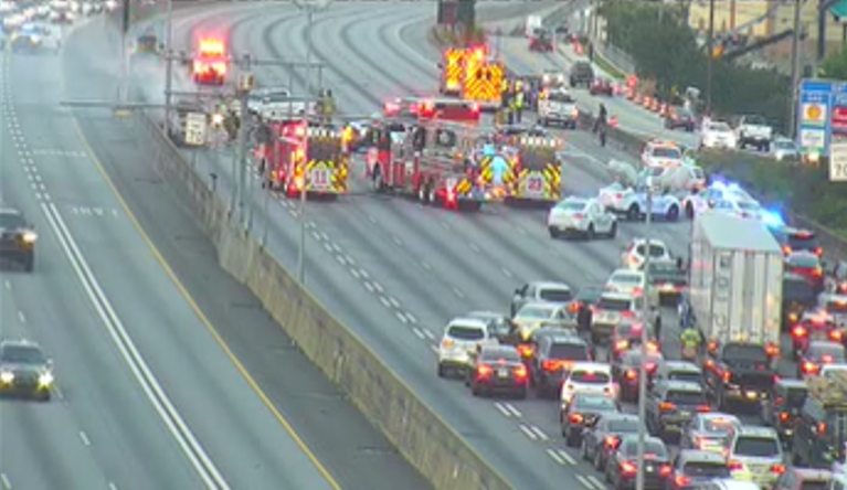 Lanes Reopen After Crash Causes Major Backup on I-85 North at Jimmy Carter Boulevard