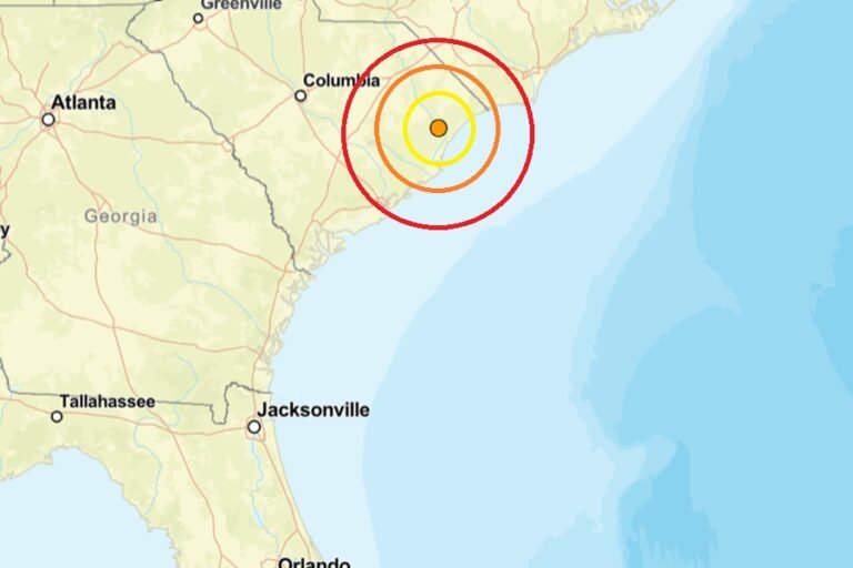 Weak Earthquake Rattles South Carolina Coast Near Bucksport