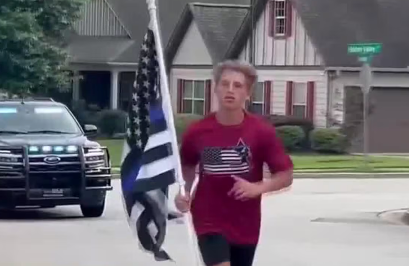 Georgia Teen Honors Fallen Ohio Officer With One-Mile Tribute Run