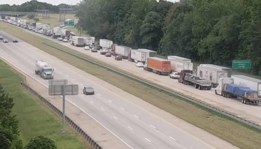 Crash Closes I-85 North in Davidson County Near US 29