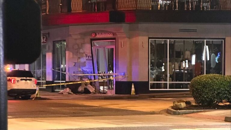Smash-and-Grab: Vehicle Rams into Lululemon Store in Downtown Greenville During Early-Morning