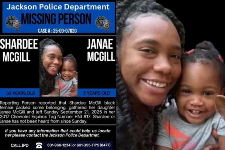 Missing Mississippi Mother and 3-Year-Old Daughter Found Dead in Alabama