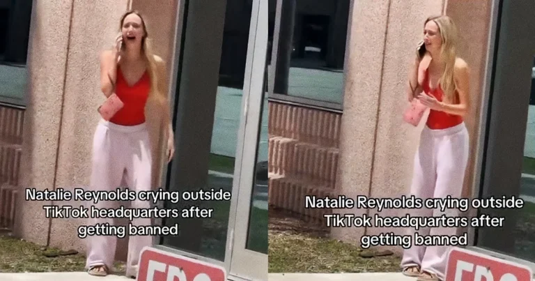 Pranked: Influencer Natalie Reynolds Cries Outside TikTok HQ After Account Ban, Begs to Be Reinstated