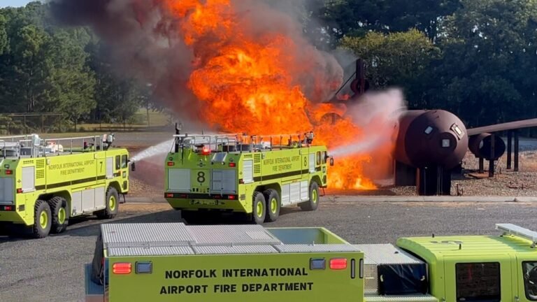 Norfolk airport disaster drill simulates plane fire, mass casualty response