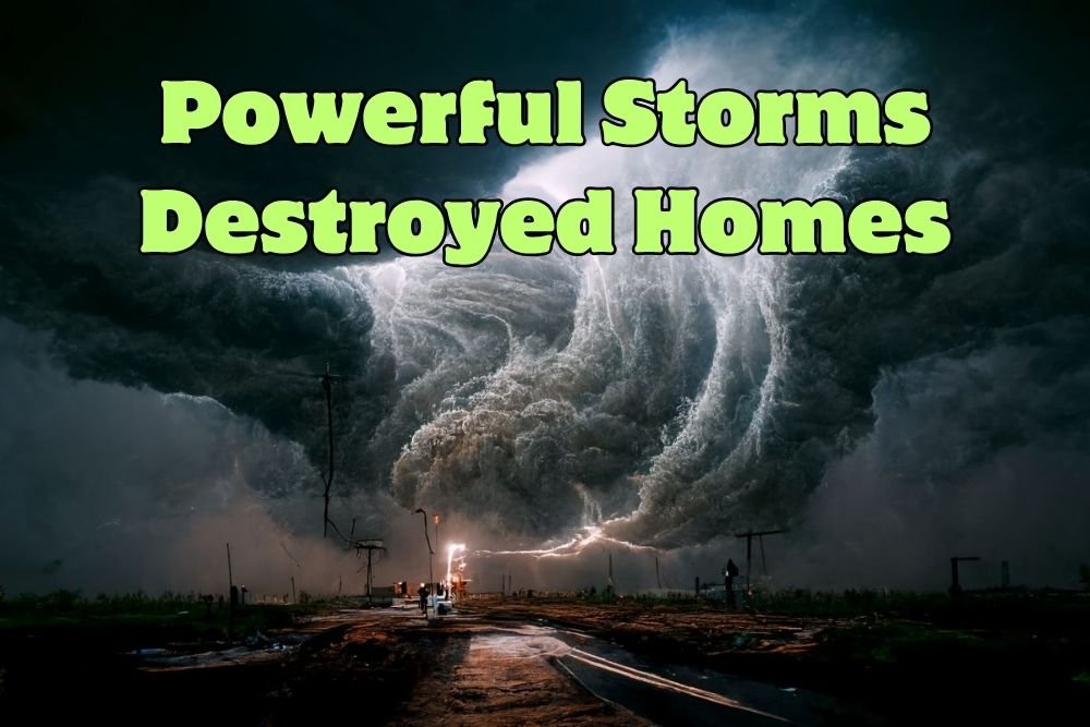 Powerful Storms Destroyed Homes