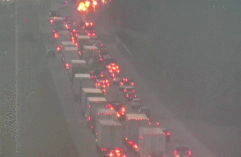 Brush Fire Causes Major Traffic Backup on I-675 in Clayton County