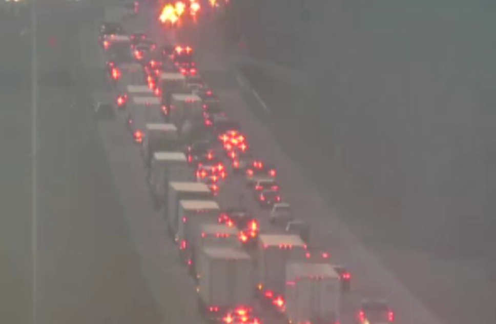 Brush Fire Causes Major Traffic Backup on I-675 in Clayton County
