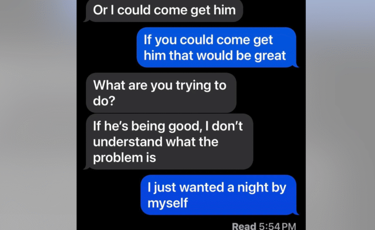 Viral Text Exchange Reveals Emotional Toll of Family Overload: “I Just Wanted a Night by Myself”