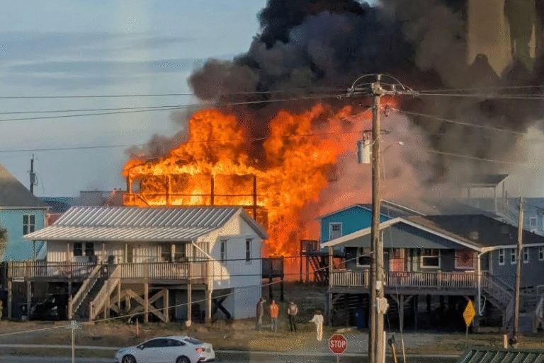 Massive Fire Destroys Approx. 5 Homes in Surf City, North Carolina