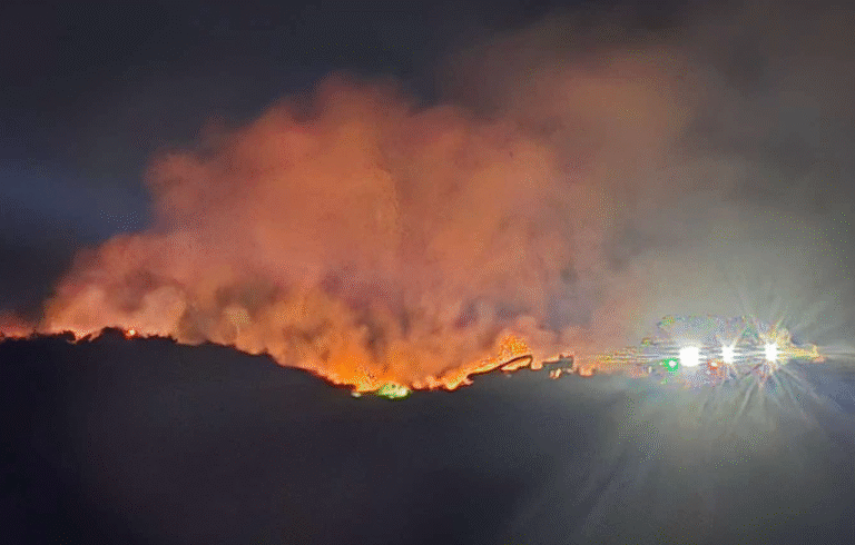Massive Landfill Fire Erupts on Little Mountain Road in Wellford, South Carolina