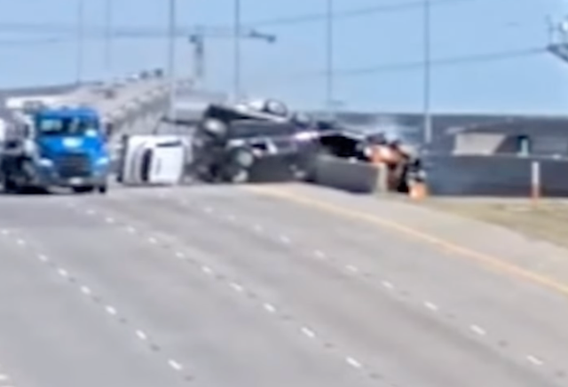 Texas Tow Truck Hangs Off McKinney Overpass After Violent Crash — Driver Miraculously Survives