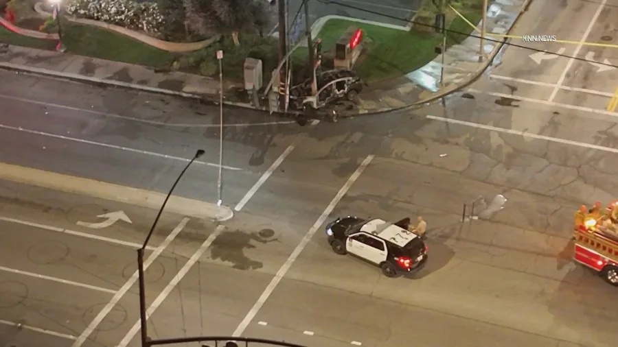 Fiery Crash in Santa Clarita Kills Off-Duty LAPD Officer; DUI Suspect Arrested After Driving Through Scene