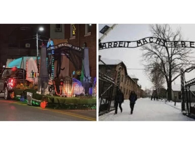 Catholic School Parade Float Featuring Auschwitz Gate Sparks Outrage