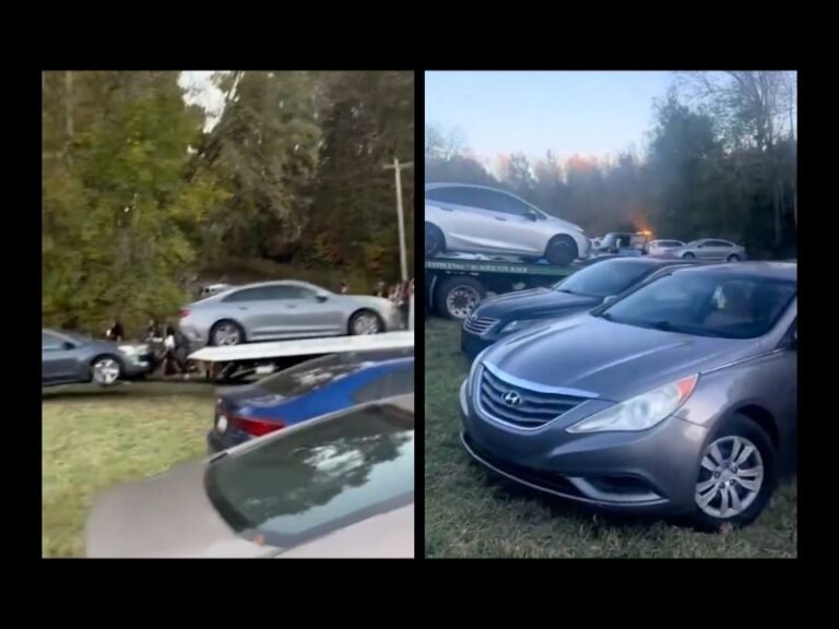 Farmer Goes Viral After Towing Dozens of Cars Parked Illegally on His Land During Party