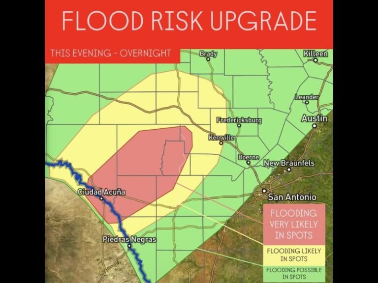 Flood Risk Upgraded for Parts of Texas as Overnight Storms Threaten Heavy Rain and Flash Flooding
