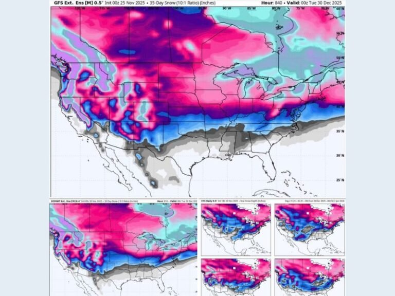 Gulf Coast Models Hint at Rare December Snow Possibility Across Mississippi, Alabama, Louisiana, and Florida