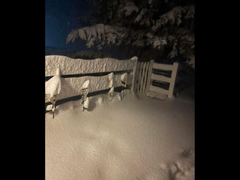 Heavy Snowfall Blankets Eastern Colorado as Winter Storm Turns Calhan Into a Snowy Wonderland