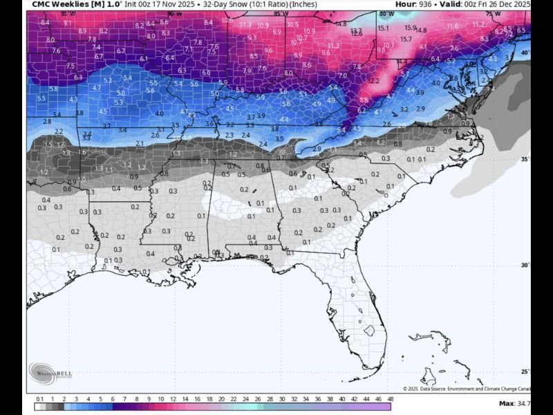 Long-Range Forecast Suggests Florida Could See a Tiny Christmas Snowfall — But Experts Say Don’t Count on It