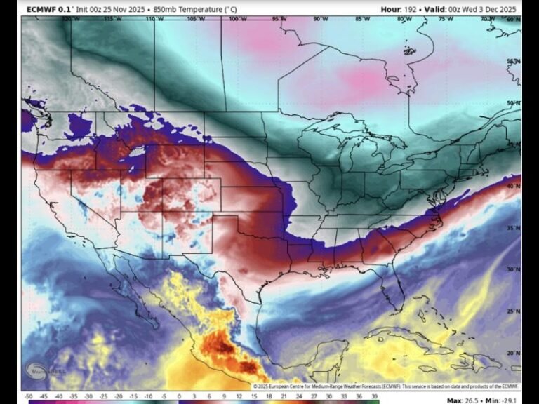 Massive Arctic Blast to Plunge Deep Into the South by December 3, Forecasters Warn