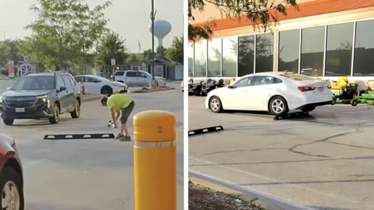 Home Depot Sparks Confusion After Installing Parking Curbs Instead of Speed Bumps