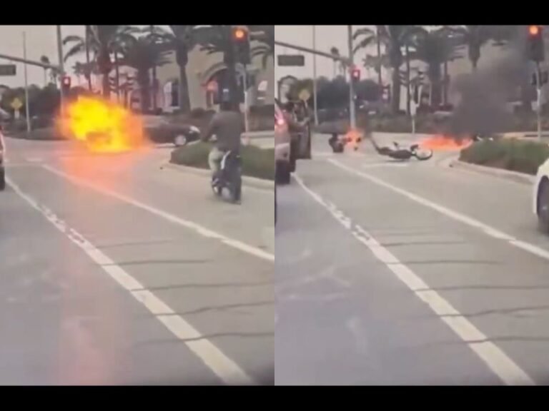 Phoenix Teen Catches Fire After Running Red Light and Crashing Dirt Bike Into Car