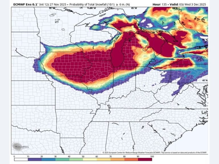 Powerful Midwest Winter Storm to Drop Up to 15 Inches of Snow Across Iowa, Northern Illinois, and Southern Wisconsin