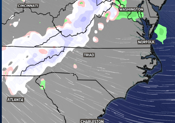 North Carolina Weather Update: Cold Winds and Possible Mountain Snow Expected Monday