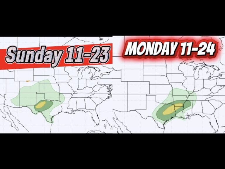 Severe Weather Threat Moves Across the South: Texas, Oklahoma, Arkansas, and Mississippi Under Risk of Strong Storms and Tornadoes