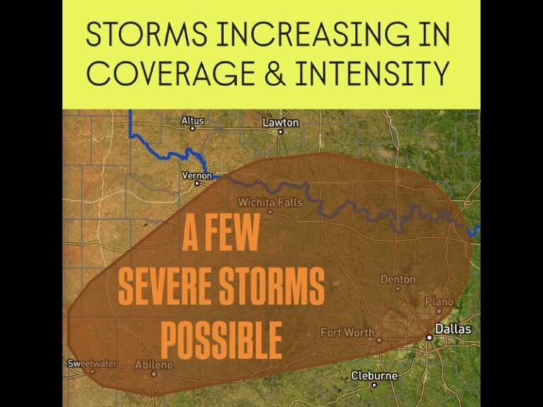 Storm Coverage Increasing Across Northwest Texas and Southwestern Oklahoma, Few Severe Storms Possible