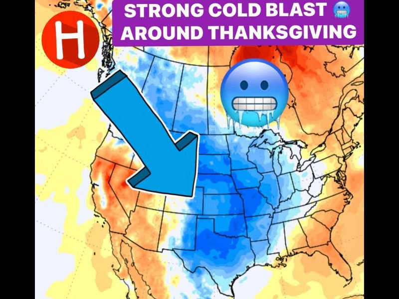 Strong Thanksgiving Cold Front to Deliver Season’s Coldest Temperatures and Multi-Day Winter Pattern Across the South