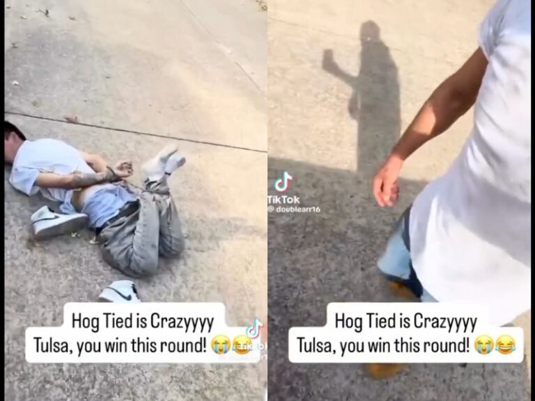 Suspected Truck Thief in Tulsa Hogtied by Homeowner After Dramatic Driveway Confrontation Caught on Video