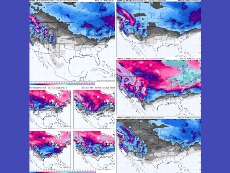 Texas, Louisiana, Mississippi, Alabama, and Florida Remain Snow-Free as Major Winter Storms Blanket the Northern U.S.