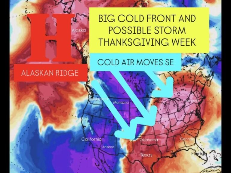 Thanksgiving Week Forecast: Arctic Cold Front to Sweep Across Illinois, Texas, and the Midwest Bringing Snow and Storm Threats