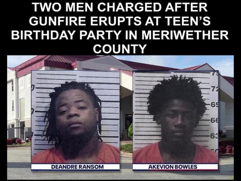 Two Men Arrested After Gunfire Erupts at Teen’s Birthday Party in Meriwether County