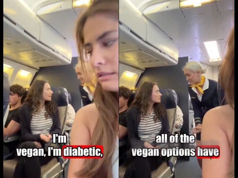 Vegan Passenger with Medical Dietary Needs Confronts Flight Attendant After Airline Gives Away Her Pre-Ordered Meal