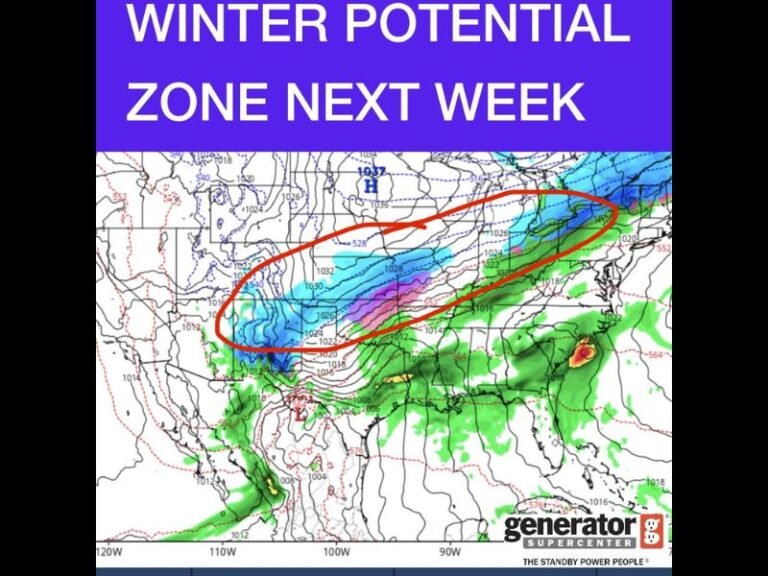 Winter Storm System Expected to Bring Snow and Ice Across Oklahoma, Kansas, Missouri, and Illinois Next Week
