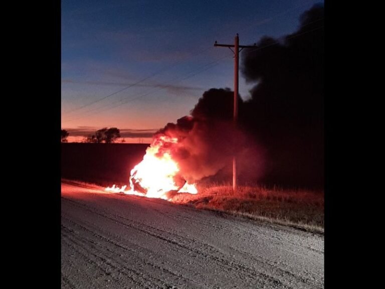 Woman Escapes Fiery Rollover Crash South of Sutherland; Speed Suspected as Cause