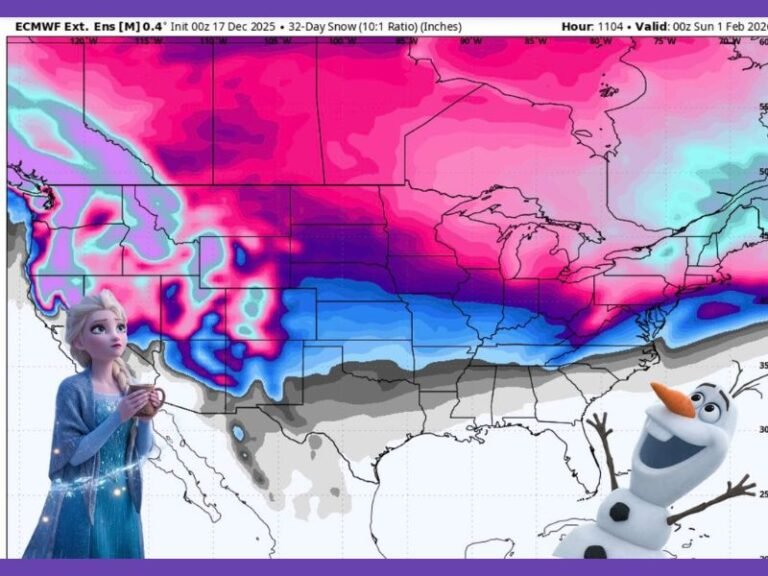 Alabama, Georgia, Tennessee, and Carolinas Could See Early January Cold Snap as Forecast Models Hint at Southern Snow Potential