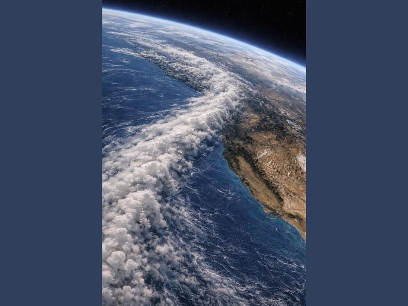 Atmospheric River Brings Dangerous Flood Threat to California, Oregon, and Washington as Massive Storm Band Captured From Space