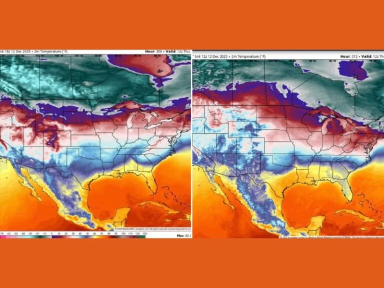 Christmas Week Forecast Shows Cooler-Than-Normal Temperatures Across Texas, Oklahoma, Arkansas, Louisiana, Mississippi, Alabama, Georgia as Models Reject “Warm Christmas” Expectations
