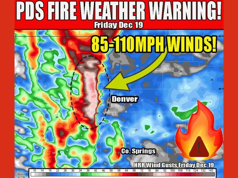 Colorado Issues First-Ever Particularly Dangerous Situation Fire Weather Warning as 85–110 MPH Winds Threaten Rapid Wildfire Spread