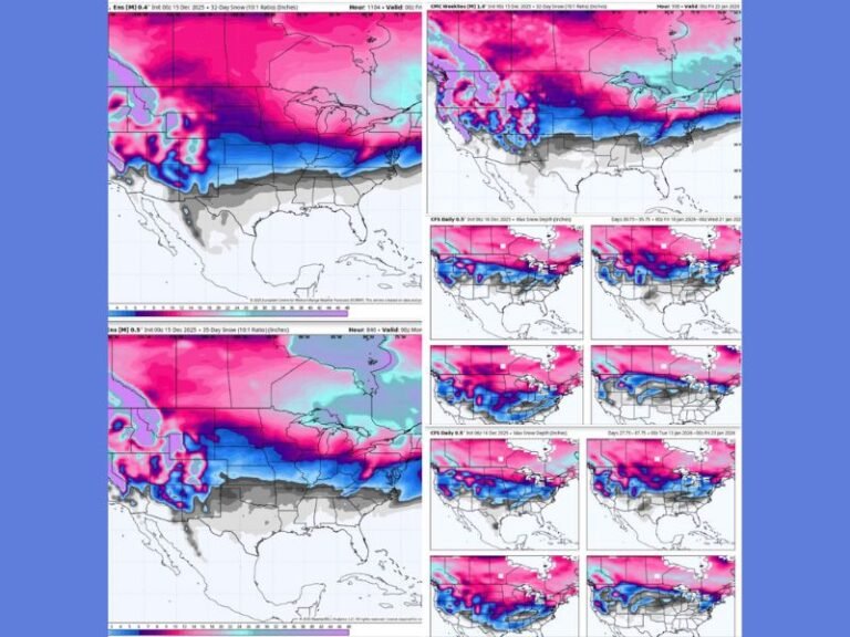 Georgia, Alabama, and Tennessee Could Face Extended Winter as Forecast Models Warn of Harsh January and February Cold