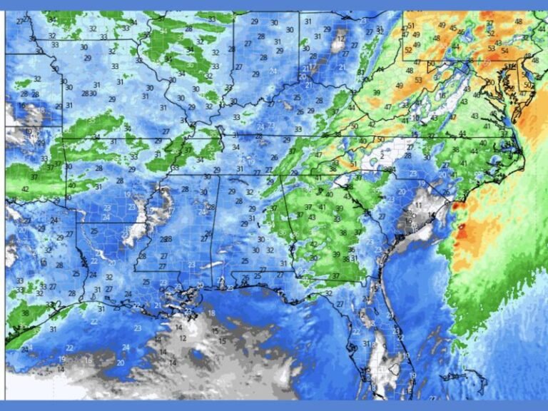 Georgia and Gulf Coast States Brace for Powerful Winds Thursday and Friday as Cold Front Sweeps Through
