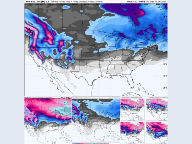 Gulf Coast States Texas, Louisiana, Mississippi, Alabama, and Florida Expected to See Early Signs of Winter Pattern While Major Cold Threat Still Points to January