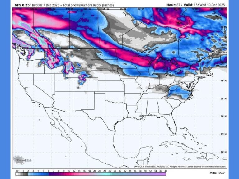 Major Winter Storm to Hit Minnesota, Wisconsin, Michigan, North Dakota, South Dakota and Iowa With 6–12 Inches of Snow Next Week