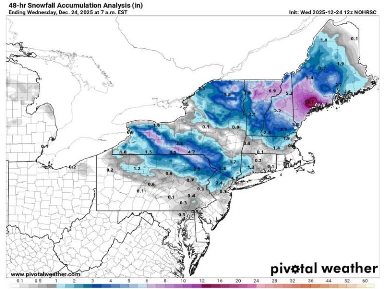 New England Faces Multiple Rounds Of Snow, Ice And Rain Through Christmas Week As Active Weather Pattern Continues