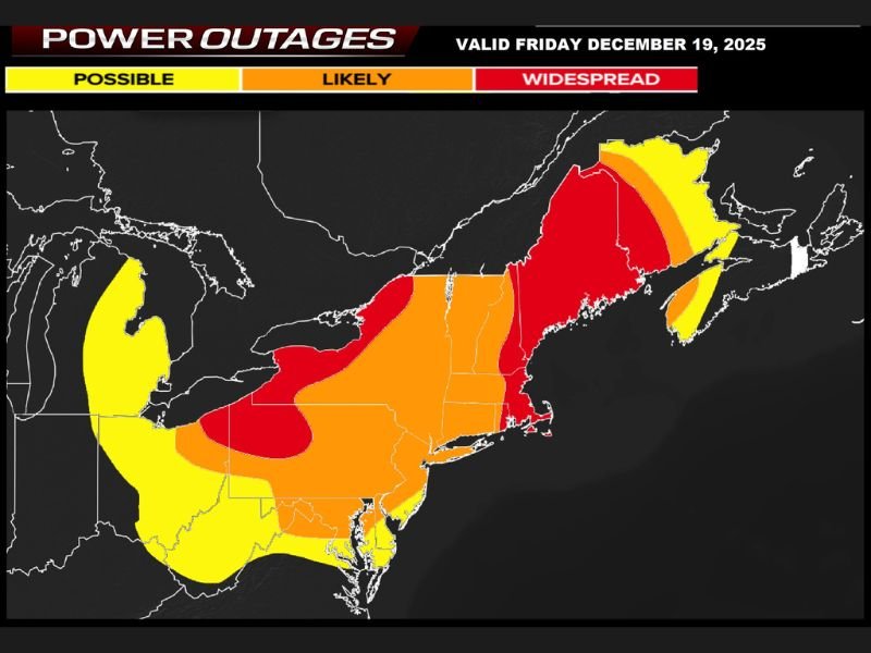 Northeast U.S. Braces for Damaging Winds as Powerful Storm Raises Widespread Power Outage Risk on December 19
