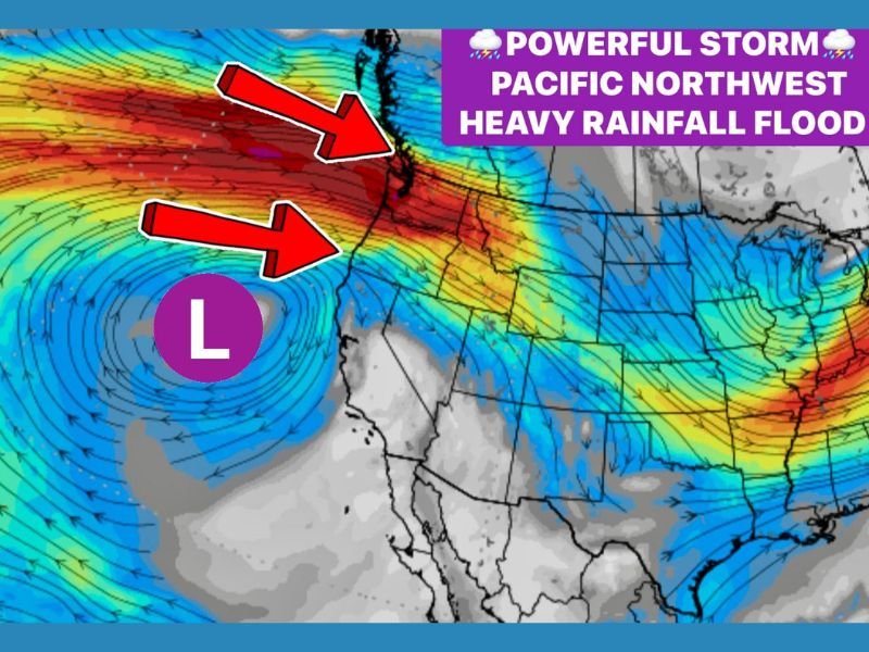 Powerful Pacific Storm System Forecast to Bring Extreme Rainfall, Flooding, and Heavy Mountain Snow Across Washington and Oregon Throughout the Week