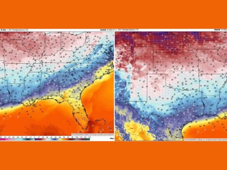 Sharp Temperature Divide Sweeps Across the South: Texas and Gulf States Experience Drastic Weather Contrast
